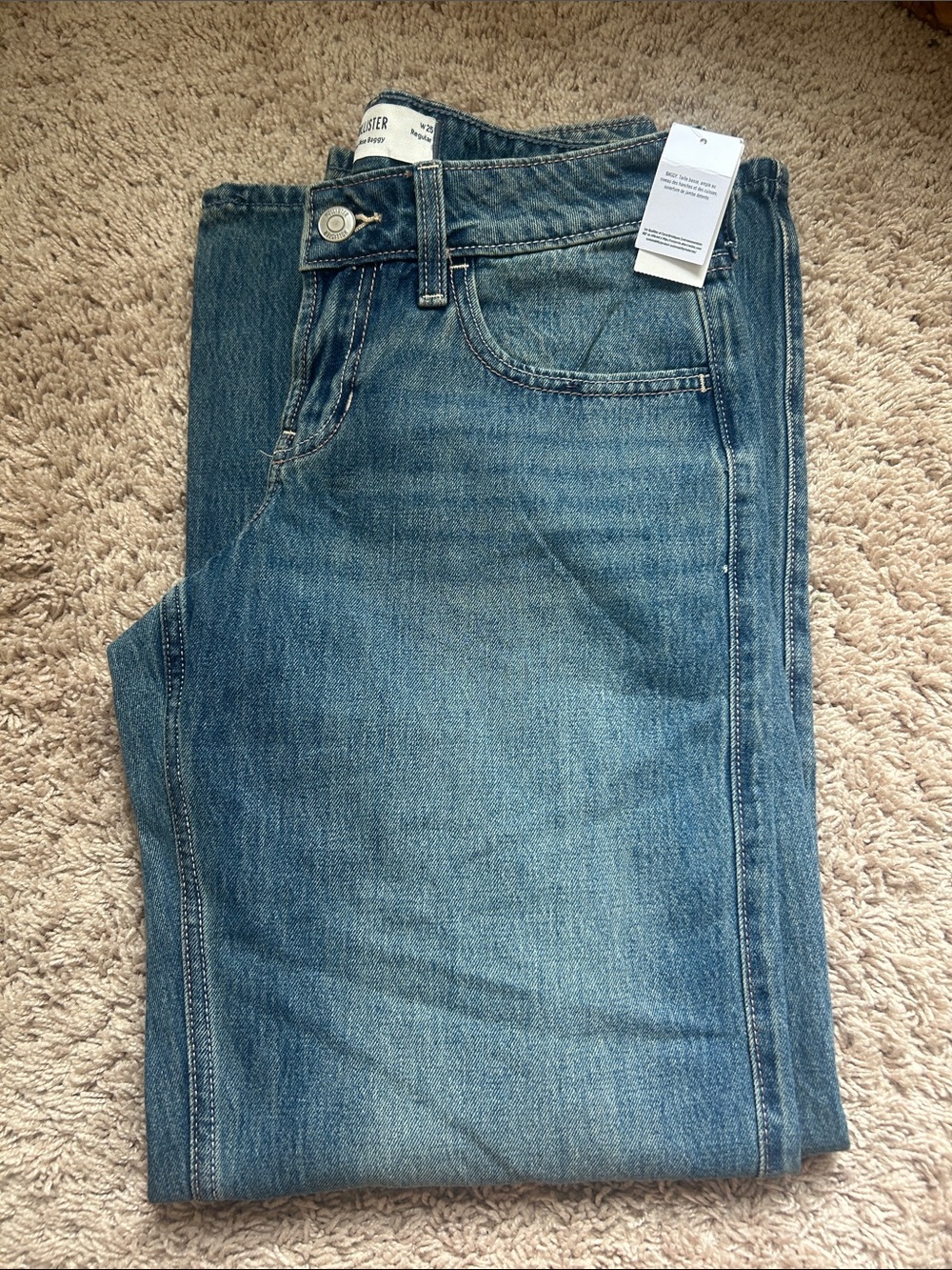 Hollister Women's Light Blue Low Rise Baggy Jeans Size 0R w 25